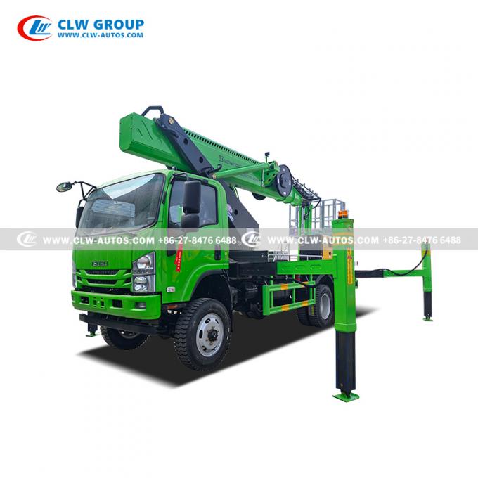 ISUZU 4Ã4 Telescopic Cherry Picker Truck front view
