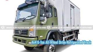 অ-স্বাধীন রেফ্রিজারেশন ইউনিট সহ 4x4 6-টন অল-হুইল ড্রাইভ রেফ্রিজারেটেড ট্রাক