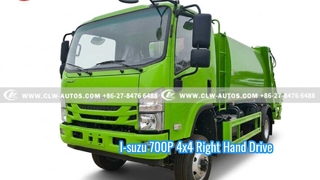 I-suzu 700P 4x4 রাইট হ্যান্ড ড্রাইভ কমপ্যাক্টর গারবেজ ট্রাক