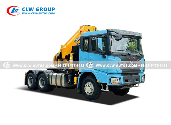SHACMAN X3000 6x4 Tractor Truck with 430 HP Engine and 8-Ton Knuckle Boom Crane for Heavy-Duty Lifting