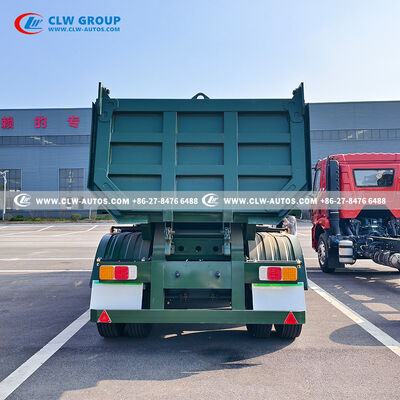 45T Rear-Tipping Semi-Trailer with HYVA Hydraulic Cylinder, 28T Yahua Landing Legs & 3-Axle Stability