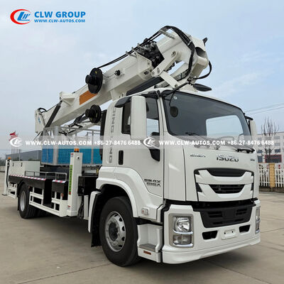ISUZU GIGA 34-Meter Aerial Work Truck with Dielectrically Insulated Bucket and 360-Degree Continuous Rotation