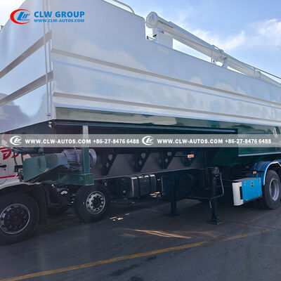 12.6m 6 Compartments Carbon Steel Feed Trailer for Bulk Feed and Mixed Ration Delivery