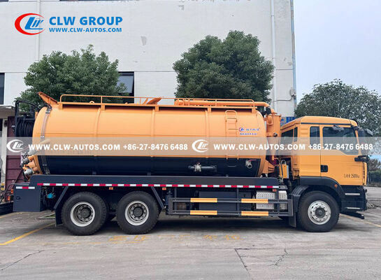 18m³ Combination Sewer Cleaning Truck with 3,500 psi High-Pressure Jetting and ≥8m Vacuum Suction Depth for Municipal Use