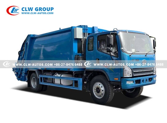 FAW 4x2 14m³ Compactor Garbage Truck – Rear-Loading Waste Compactor with Q345 Steel Body & PLC Hydraulic Control
