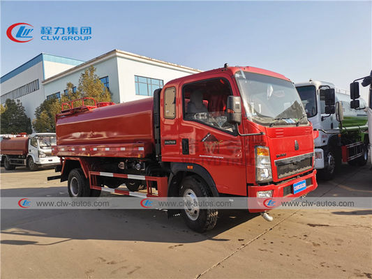 Howo 5000 Liters Water Bowser Truck For Fire Fighting